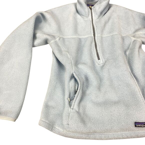 Patagonia Synchilla Quarter Zip Fleece Pullover Baby Blue Women’s Small - Picture 11 of 13